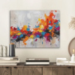 Abstract - Schilderij - Kleurrijk - Dynamisch PET vilt klein -sfeer1