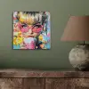 Expressief - Milkshake - Vrouw - Felle kleuren aluminium wit klein -sfeer2