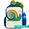 Slak - Regenboog - Kleurrijk Kinderrugzak - Blauw middel -inhoud_NL