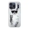 Kat - Zonnebril - Wijnglas - Langharig Telefoonhoesje iPhone 17 Pro klein -3d