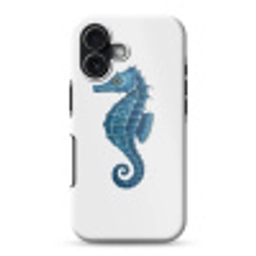 Zeepaardje - Staart - Blauw Toughcase MagSafe Apple iPhone 17 klein -3d