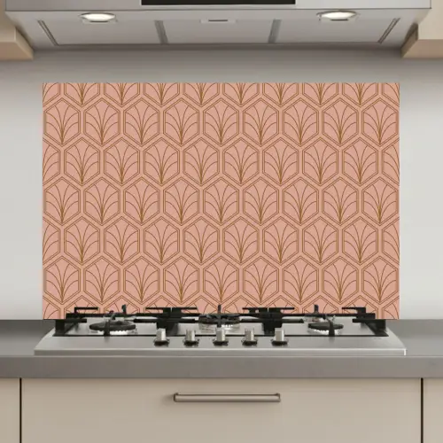 Zalmroze - Patroon - Geometrisch keuken achterwand spatscherm klein 900 -3d_website