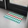 Illustratie - Ruiten - Rood - Groen Deurmat klein 898 -sfeer2