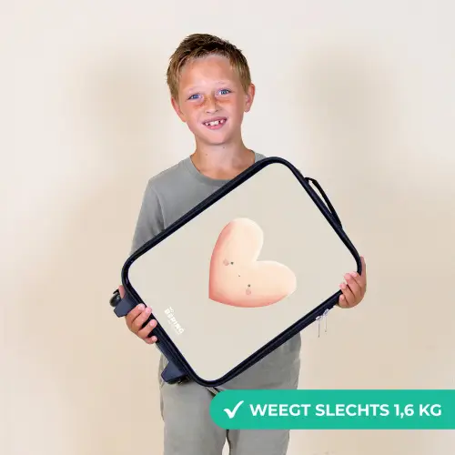 Hart in pastel kleuren Kinderkoffer - Zwart klein -sfeer4_NL