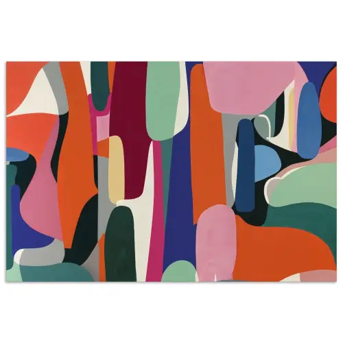 Vormen - Ritmisch - Kleuren - Abstract poster papier klein -3d