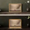 Bootje - Blaadjes - Goud - Water Light Box met kabel (Tafellamp) klein -sfeer3