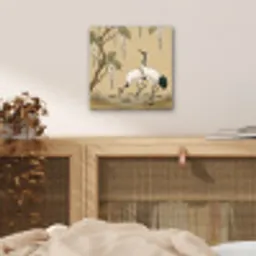 Kraanvogels - Water - Beige aluminium wit klein -sfeer3