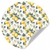 Frans - Citroen -  Citrus - Bloesem - Geel - Groen - Blauw Wandcirkel behangsticker klein 186 -3d