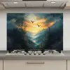 Vogels - Zon - Bomen - Groen keuken achterwand spatscherm klein -3d_website