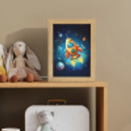 Raket - Ruimte - Planeten - Kinderen - Jongen Light Box met kabel klein -sfeer2_kind