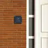 Effen blauw - Klassiek Naambord Vierkant klein -sfeer3-XS