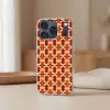 Geometrisch - Retro - Oranje Telefoonhoesje iPhone 17 Pro klein 878 -sfeer2