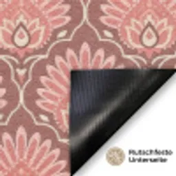 Waaiermotief - Patroon - Roze Deurmat klein -antislip_DE