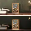 Kat - Kerst - Winter - Dier Light Box met kabel (Tafellamp) klein -sfeer3
