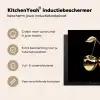 Kersen - Zwart - Goud - Chrome Inductie beschermer vinyl 3mm middel -sfeer2