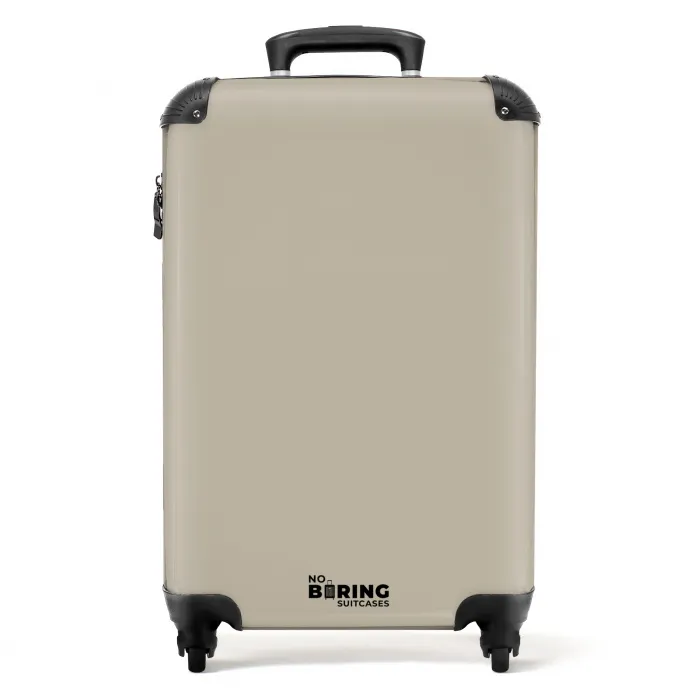 Vergrijsde beige tint NBS - Handbagage koffer - Kinderen Unisex middel -productfoto_recht