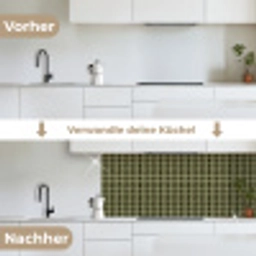 Ritmisch - Effect - Groen keuken achterwand 2 middel 871 -voor-na_DE