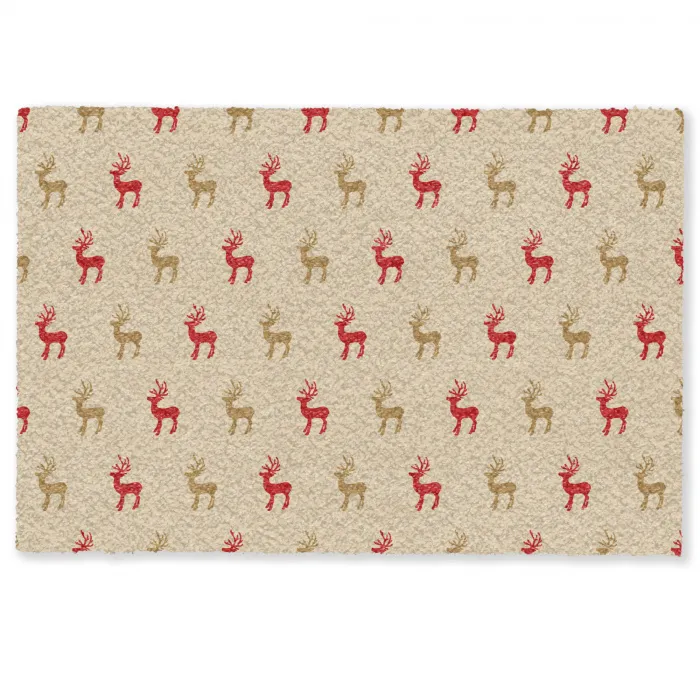 Patroon - Herten - Beige Deurmat klein 898 -zkaufland3d
