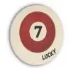 Cirkel - Zeven - Lucky - Rood Akoestische PET Vilt - Rond klein -3d