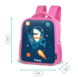 Dier - Ruimte - Planeet - Raket Kinderrugzak - Roze middel -productfoto_formaten