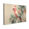 Roze kuifkaketoe - Tak met vruchten - Bladeren canvas 2cm klein -z3d