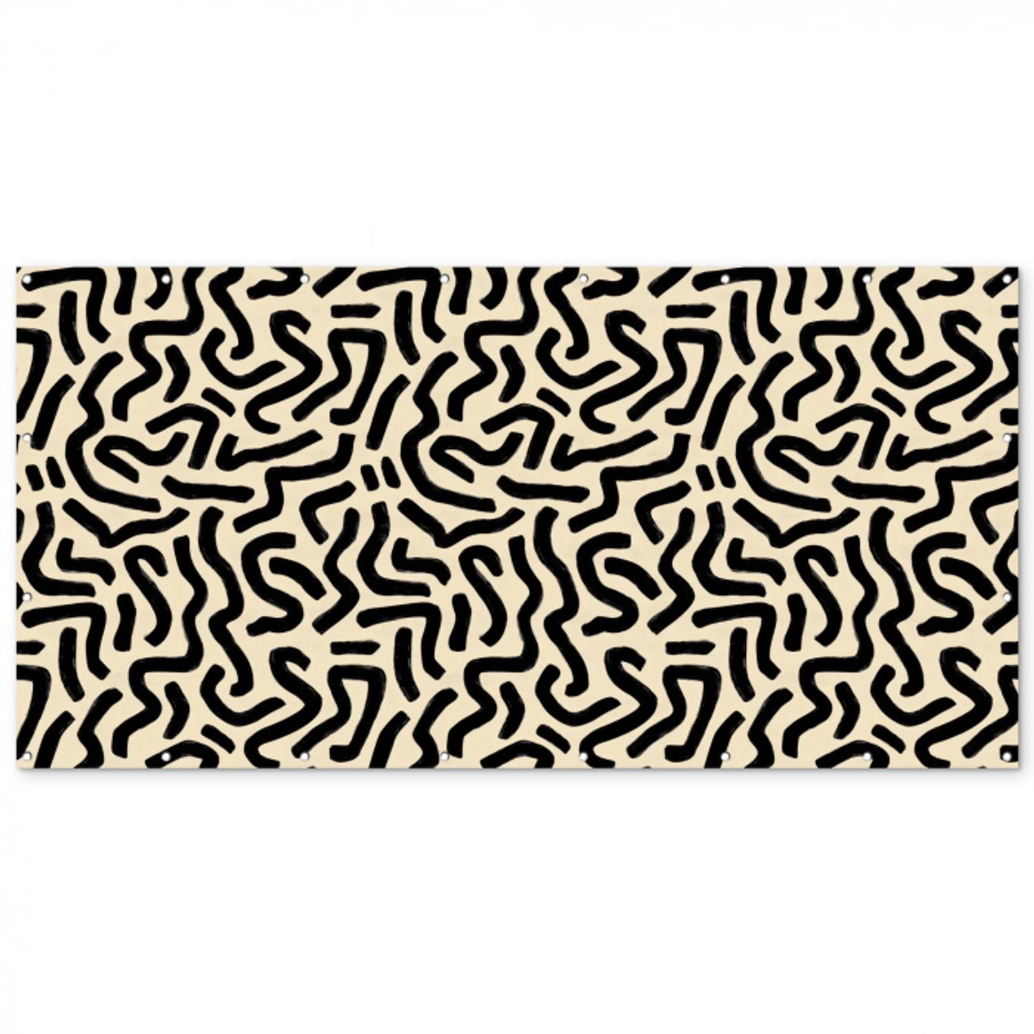 Abstract - Lijnen - Zwart Balkonbeschermer Duitsland klein 596 -zz_3d