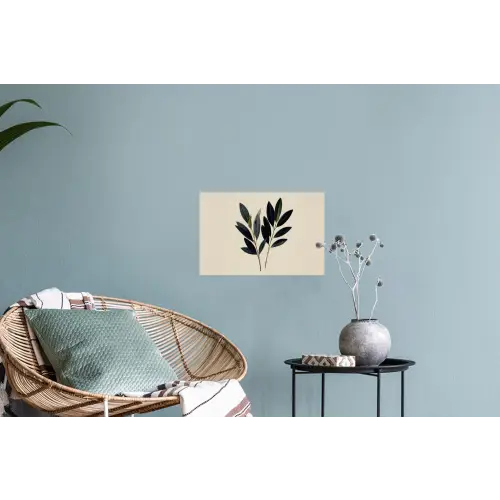 Ovaalvormige bladeren - Diep groen - Symmetrisch Muursticker klein -plant