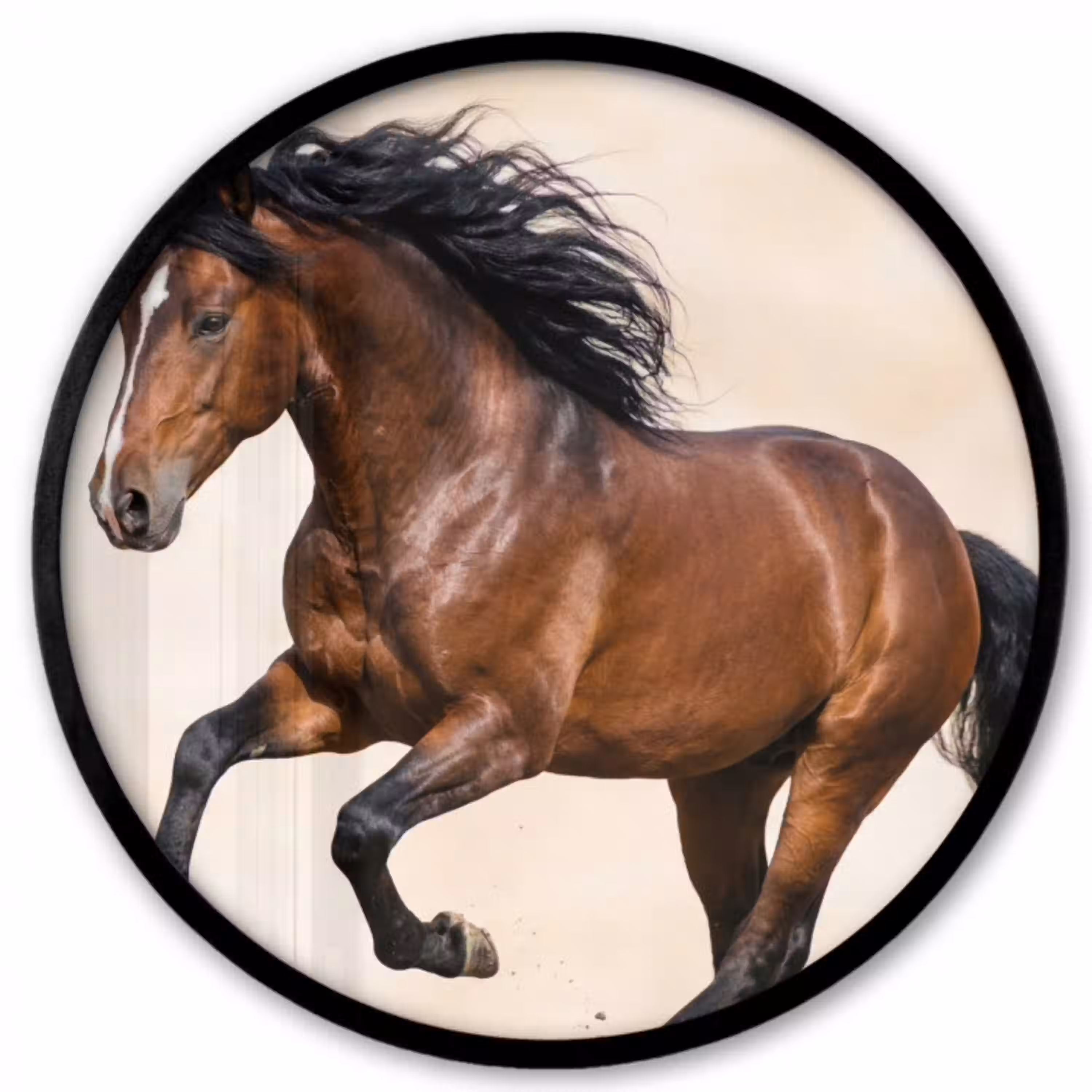 Paard - Galop - Energie Fotolijst rond zonder passe partout klein -3d