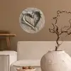 Hartvorm - Getekend - Beige - Zand Wandcirkel behangsticker klein -sfeer1