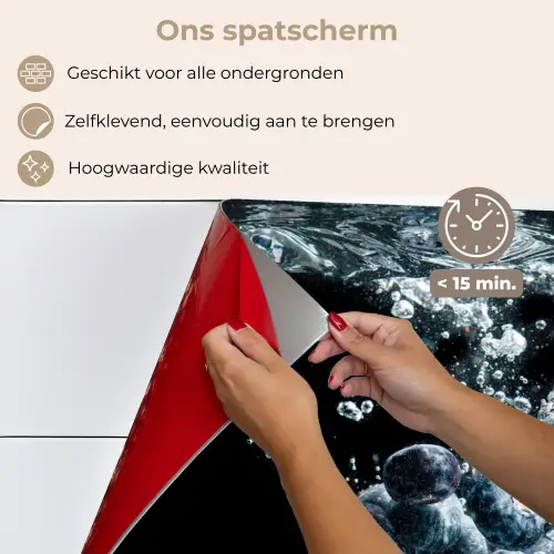 Blauwe bessen - Fruit - bes - Stilleven - Water - Zwart keuken achterwand spatscherm klein -spatscherm_NL