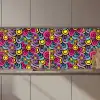 Patroon - Hippie - Bloemen - Paars keuken achterwand 2 middel 871 zz_3dshopping