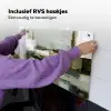 Penseelstreken - Groen - Abstract - Japandi Inductie beschemer met haakjes klein -ky-ophangen-nl