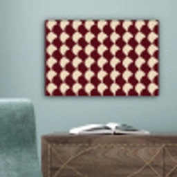 Rood - Tegelpatroon - Crème canvas 2cm klein 34 -sfeer4