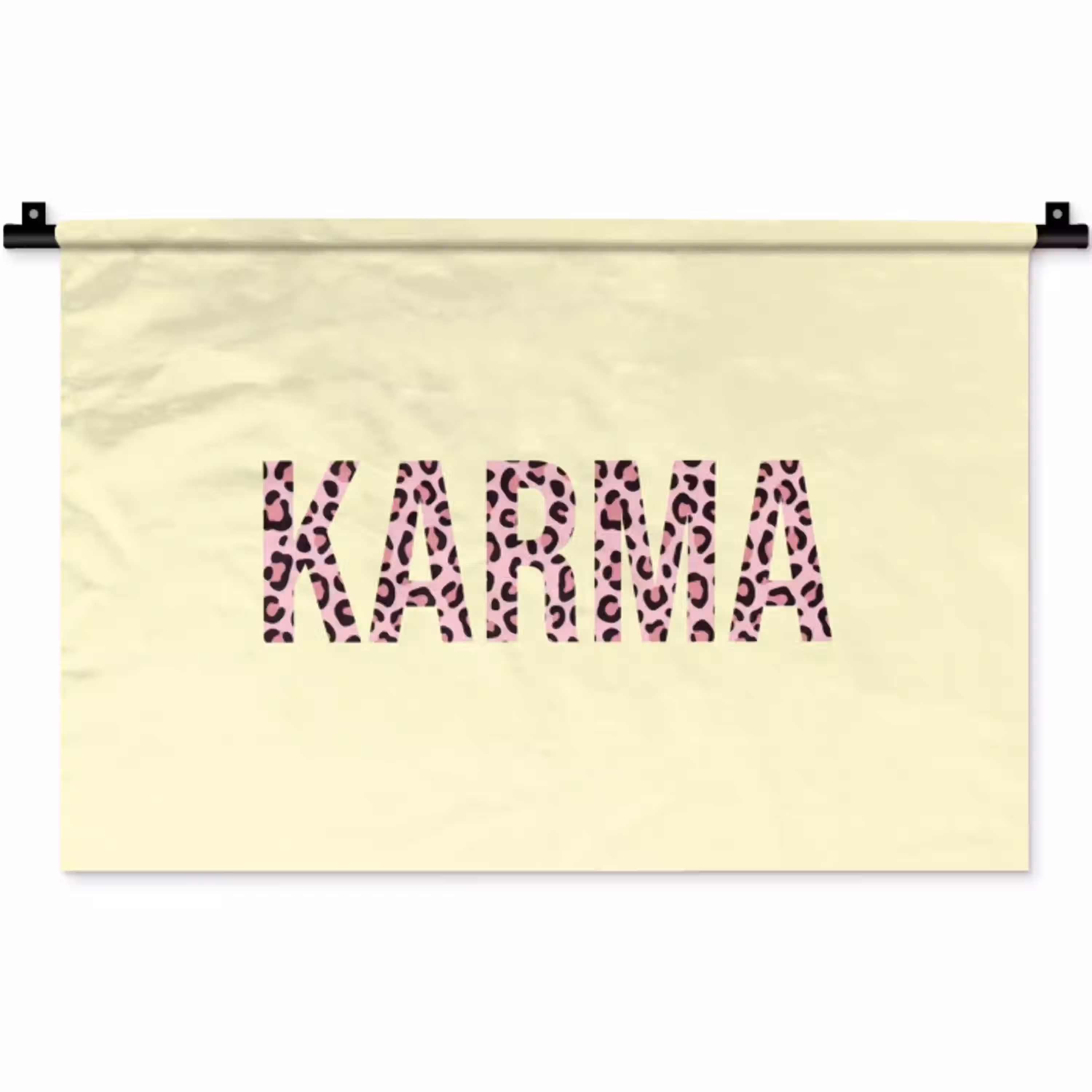 Karma - Luipaardprint - Geel Wandkleed katoen klein -zz3d