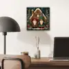 Kerst - Gnomen - Peperkoekhuisje - Rood - Groen aluminium wit klein -sfeer5