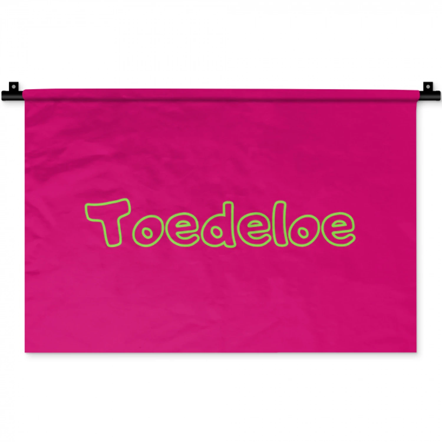 Toedeloe - Groen - Roze Wandkleed katoen klein -zz3d