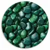 Groen - Glanzende - Kiezels Wandcirkel plexiglas klein 852 -3d