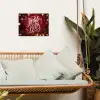 Jingle - Bells - Kerst - Rood tuinposter los doek klein -sfeer7