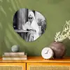 Modern - Vrouw - Zwart - Wit Wandcirkel Organisch Forex 3mm klein -sfeer2