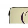Oh hi - Geel - Monogram laptophoes neopreen klein -detail