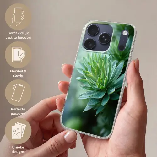 Blad - Plant - Groen - Textuur Telefoonhoesje iPhone 17 Pro klein -sfeer3_NL