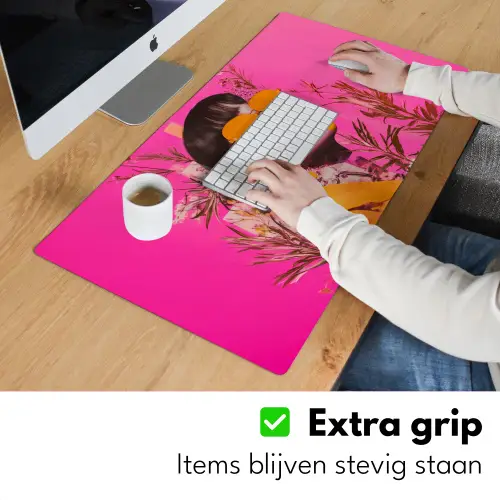 Zonnebril - Oranje - Vrouw - Planten Muismat XXL klein -sfeer3