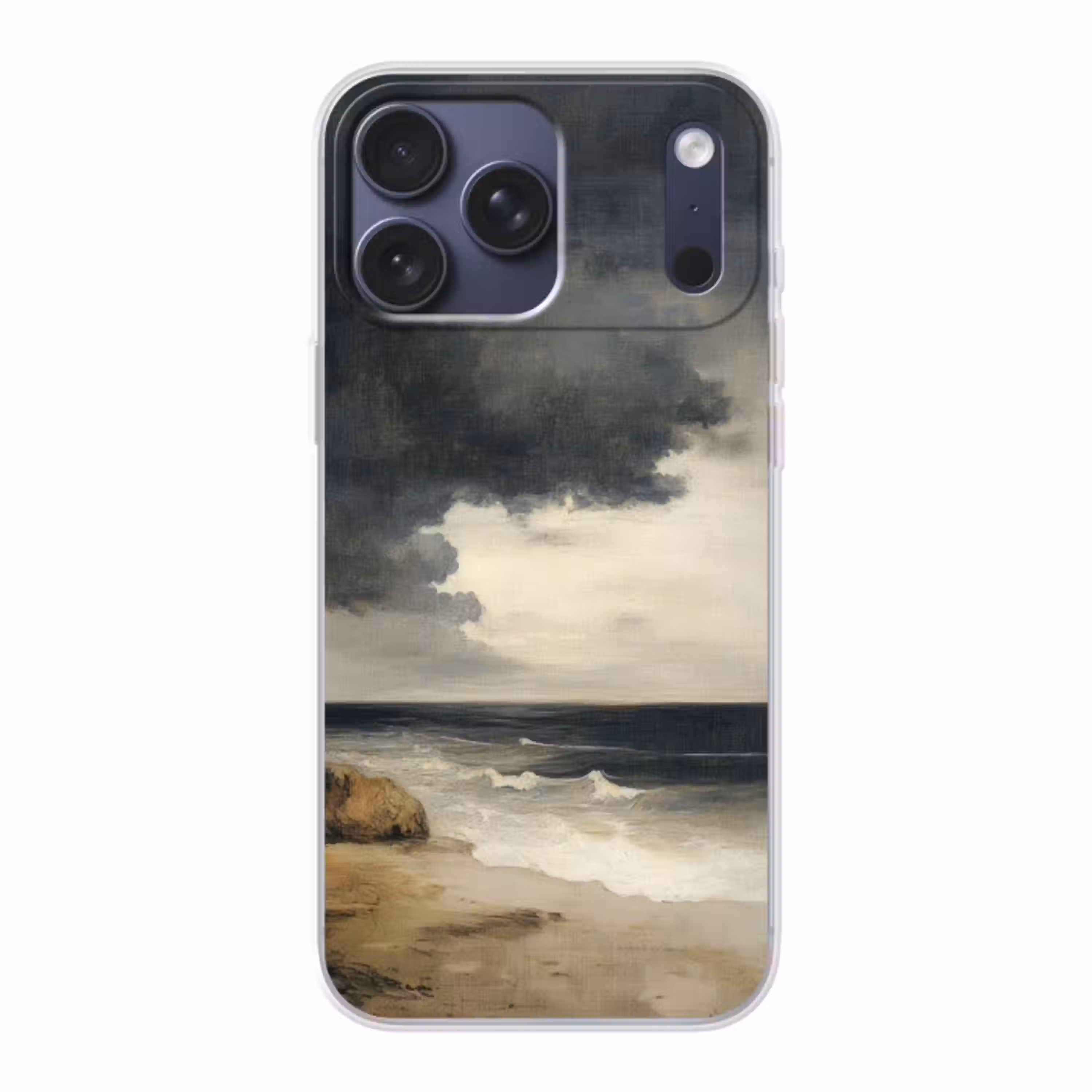 Kust - Golven - Rots - Storm Telefoonhoesje iPhone 17 Pro Max klein -3d