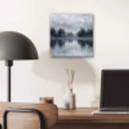 Bos - Meer - Mist - Natuur - Grijs aluminium wit klein -sfeer5