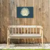 Vogel - Blauw - Vintage Tuinposter op houten frame 2 cm dik klein -sfeer4