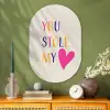 Hart - Valentijn - Tekst Wandcirkel Ovaal Glas middel -sfeer2