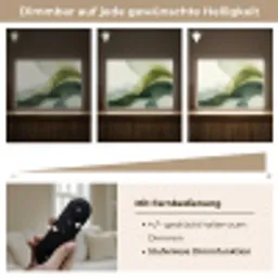 Golven - Abstract - Lichtgroen - Sierlijk Light Box met batterij (Wandlamp) middel -USP_dimbaarDE