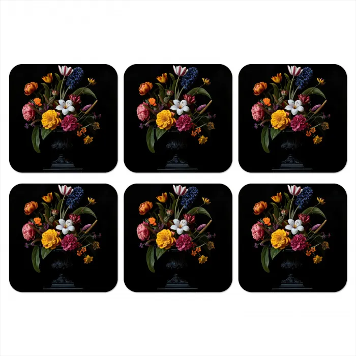 Lente - Bloemen - Klassiek - Vaas onderzetter kurk middel -3d