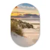 Strand - Duin - Gras - Zonsondergang - Zee Wandcirkel Ovaal Forex klein -3d