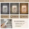 Bloemen - Wit - Natuur Light Box met kabel (Tafellamp) klein -USP_lichtkleurNL